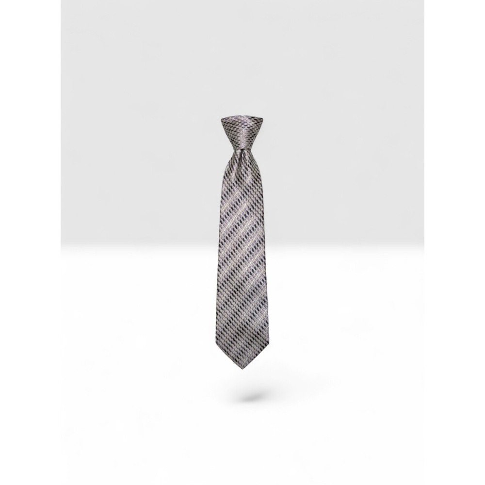 Uomo Venetto Mens Necktie Purple Blue Silver Geometric Woven Polyester Hand Made